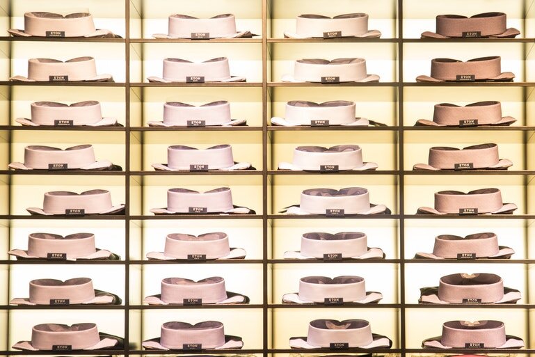 retail ERP implementation - shirts on shelf